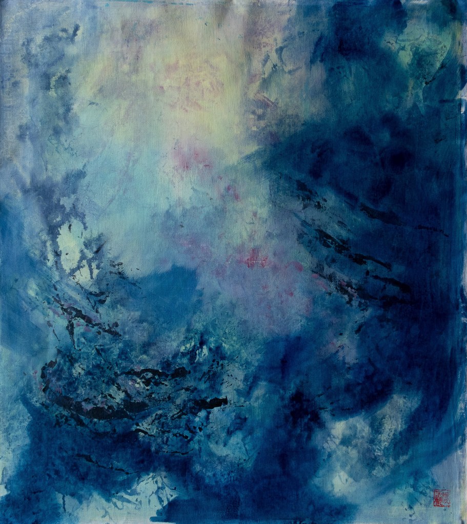Florence Régnier, Palier à moins 5 mètres, Acrylique sur toile, 2023