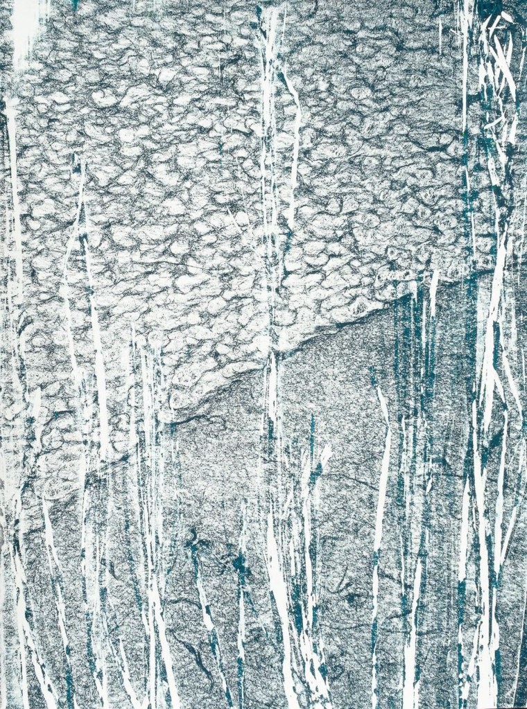 Florence Régnier, Roseaux 1, Sérigraphie, 76 x 56 cm, 2024
