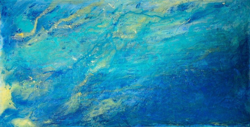 Florence Régnier, Ultima Thulé 2, Acrylique et feuille d’or sur toile, 2026
