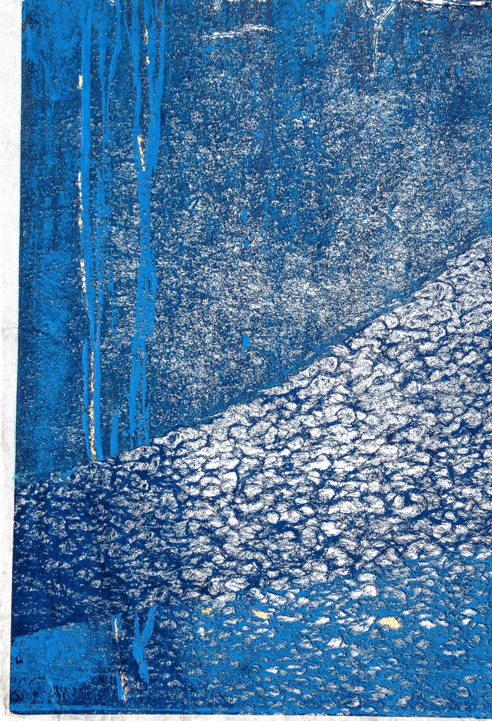 Florence Régnier, Autan, Technique mixte sur feuille de papier en pulpe de kozo réalisée par l’artiste, 2024
