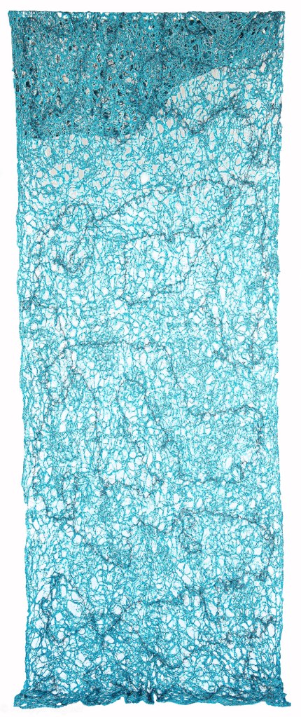 Florence Régnier, Blueline2 Matériau textile Néphilart®créé par l'artiste, 2022